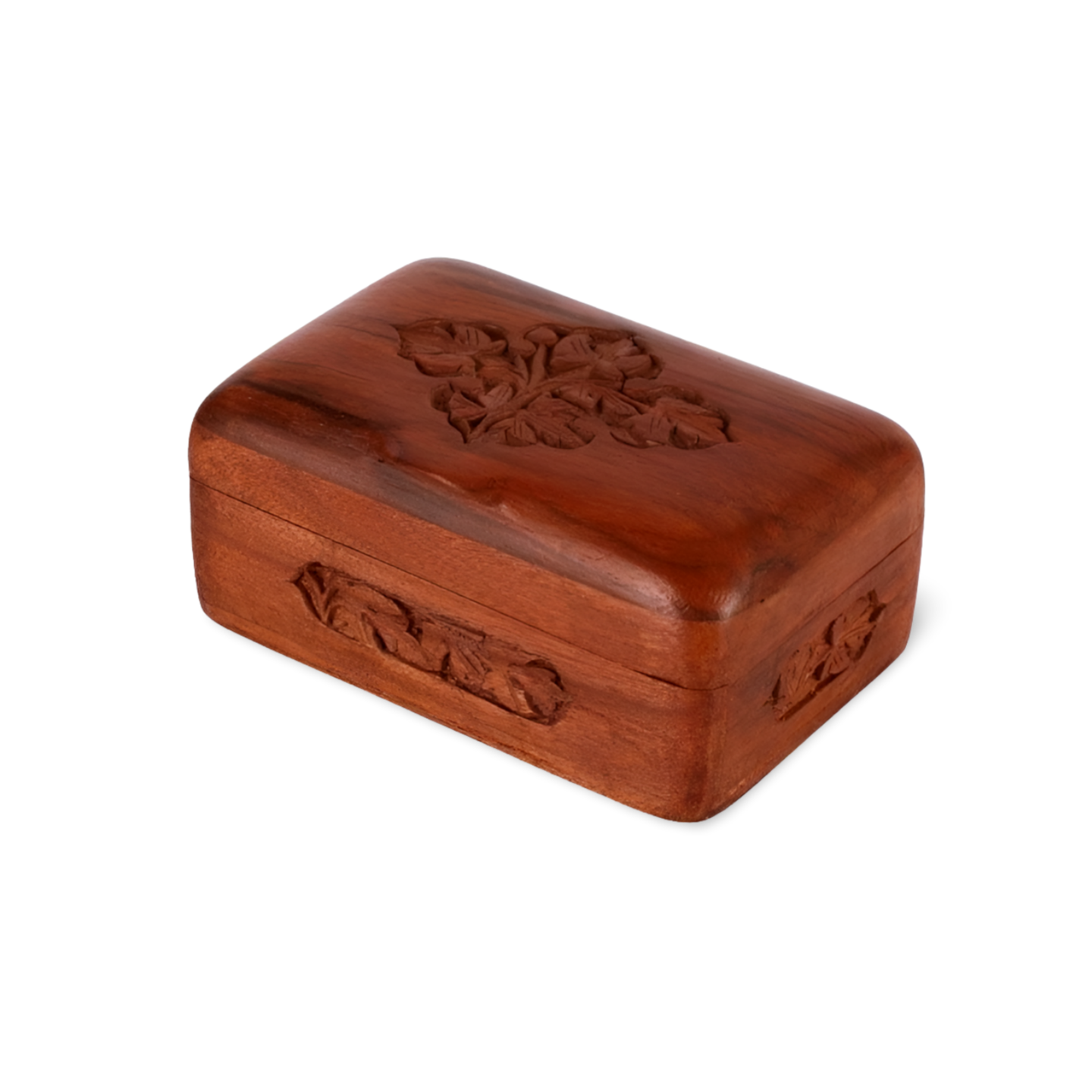 Handmade Small Jewelry Box — Antique Design 100% Handmade | Heritage Gift for Women | Hand-Carved Walnut Wood Box